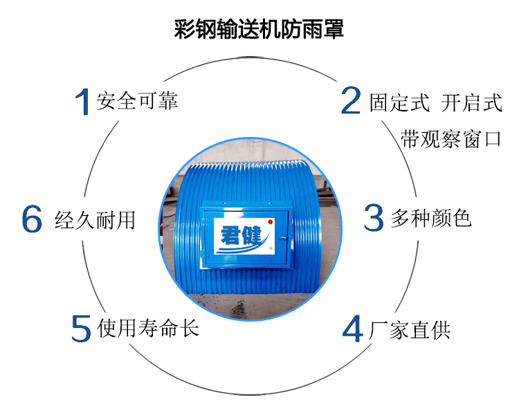 礦山輸送機防雨罩,彩鋼板防護罩